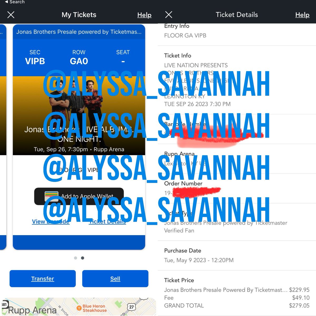 handwrittentixs's tweet photo. LEXINGTON JONAS BROTHERS fans, @Alyssa_Savannah is selling TWO VIP B tickets to the show on September 26th for $279.05 each! #TheTour https://t.co/JrXULHsRp0