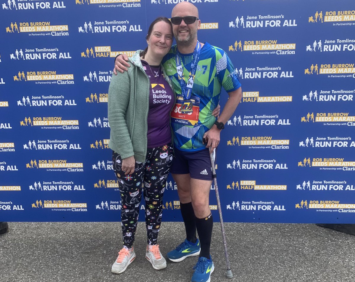 End of an era. I got round the course…..just, & can now hang up my running shoes as my body says no more. This one was for you #RobBurrow.
Thank you @Aileenmccalman for helping me train & putting up with a grumpy/miserable bugger along the way xx #runforrob #longcovidrecovery