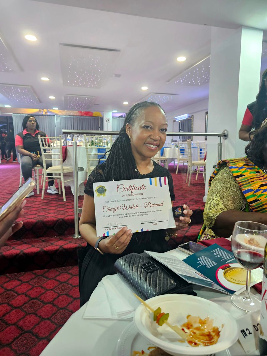 cwalshdurand's tweet photo. Humbled to be in the presence of such inspirational leaders. Celebrating the achievements of ethnic minority maternity staff. #turningthetide 
12.5.23 https://t.co/QfRPHoayZJ