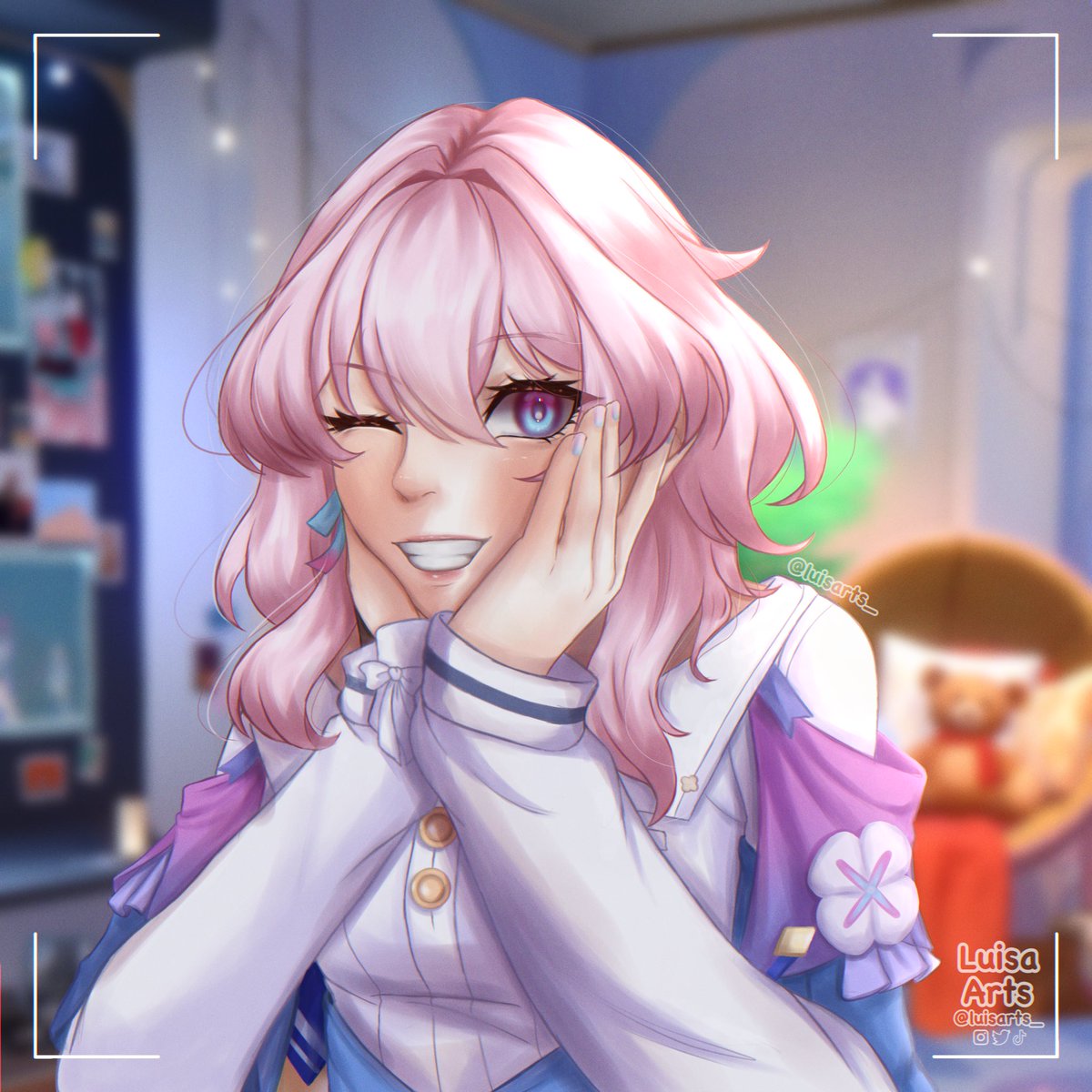 luisarts_'s tweet photo. Testando novas técnicas de pintura com a March 7th💕

•
#HonkaiStarRail  #Honkai #March7th #7demarco #draw https://t.co/7l79cvmdKI