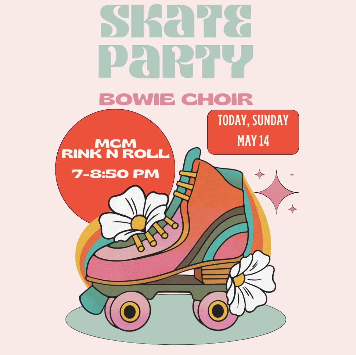choir_bowie's tweet photo. 📣 ATTENTION BOWIE CHOIR STUDENTS: come party with us today! ☺️ 🛼 🎶 🎉 @BowieMSOdessa https://t.co/uTSI8Us5LP