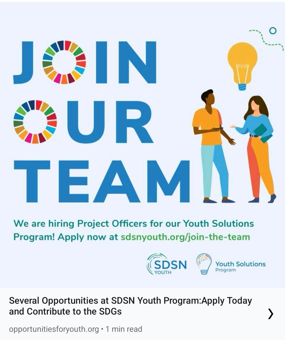 CALL FOR VOLUNTEERS:Are you passionate about #youth empowerment and the #SDGs?The Global Strategy & Operation Team is currently looking for multiple team members
Link: bit.ly/3TbOQID 

#projectmanagement #strategy #planning #voluntarysector #volunteer #jobseeking #hiring