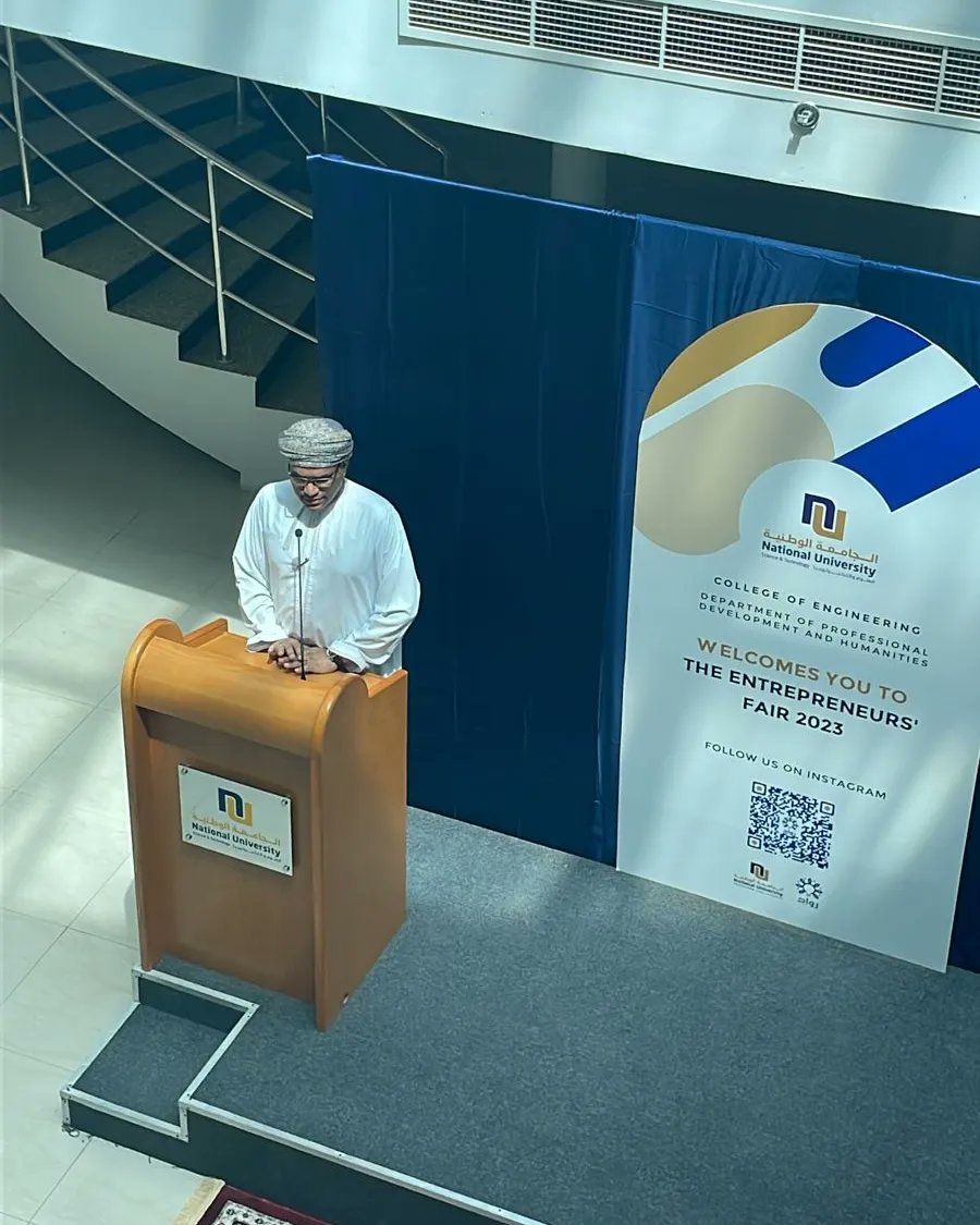 Bulushi11's tweet photo. CoE-NU Entrepreneurs' Fair 2023. We are committed to creating a new generation of Omani entrepreneurs. @NU_oman @nu_ceoman @nu_qomra @NU_DRBIMANI @NU_bassma1 @NU_COPSC @nusac_om @ibrahimissa222 https://t.co/KXWKTURdZT