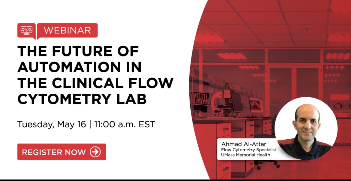 DavidKivlichan's tweet photo. 🥼 Learn how #clinicalflowcytometry labs can standardize processes and reduce errors.

🧪 See how you can make your workflows even more efficient.

🚀 Find out how harnessing the power of automation can take your lab to the next level.

Join us May 16: https://t.co/cYiqsv7ZeH https://t.co/2D0JZ2E9oJ