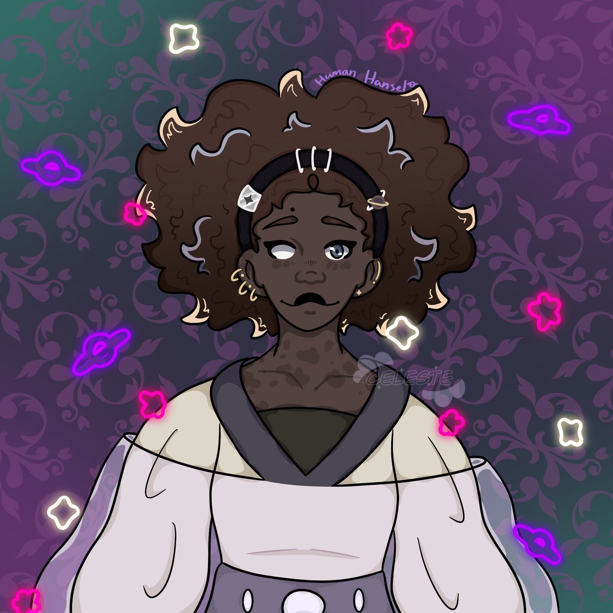 Celeste_Halo's tweet photo. #DeviDeviAnarchy #DDA #DDAoc #ArtistOnTwitter #DigitalArt
Here is human Hansel!!

This is what I think the best depiction of what they would be if they were human^^

I was going to give them an ‘H’ necklace, but I decided not to since this version is a little different. https://t.co/m4QVJDkUob