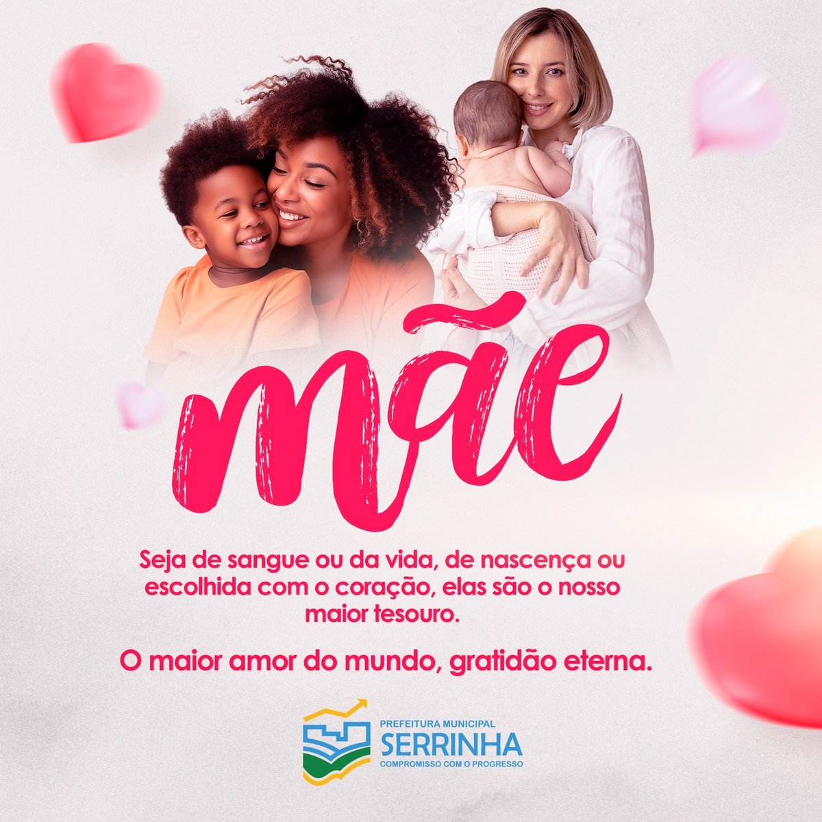prefserrinhaba's tweet photo. Seja de sangue ou da vida, de nascença ou escolhida com o coração, elas são o nosso maior tesouro.

O maior amor do mundo. Hoje, assim como todos os dias, é dia de demonstrar amor.

Feliz dia das mães! 💙

#CompromissoComOProgresso https://t.co/7SubV6i961