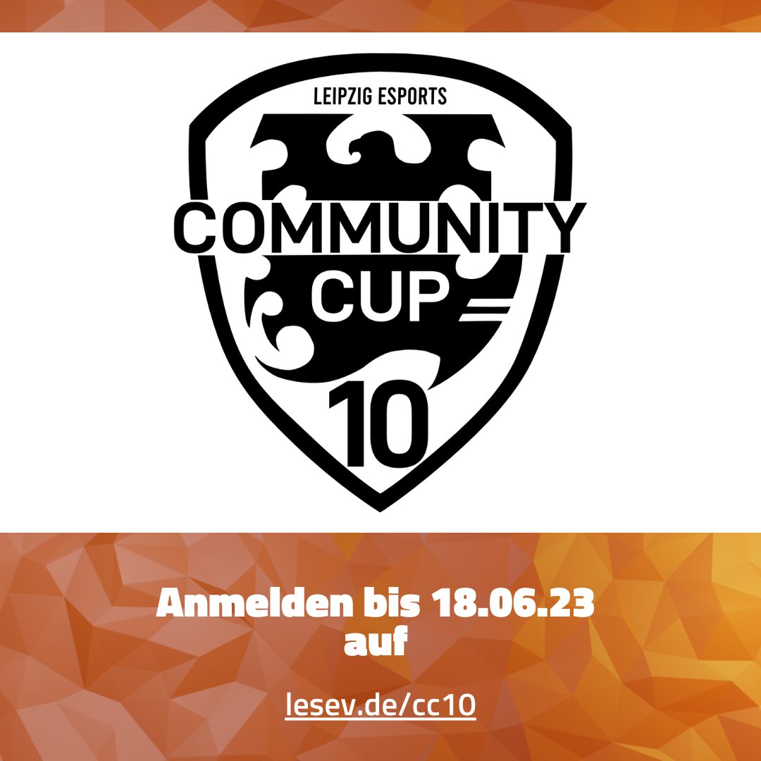 Es ist wieder soweit! Der Community Cup 10 startet. Meldet euch bis zum 18.06 an unter lesev.de/cc10
Die Vorrunden Phase geht dieses Jahr vom 19.06 bis 24.09. und das Offline Finale ist am 14.10 &amp; 15.10
Wir freuen uns auf euch!

lesev.de/cc10