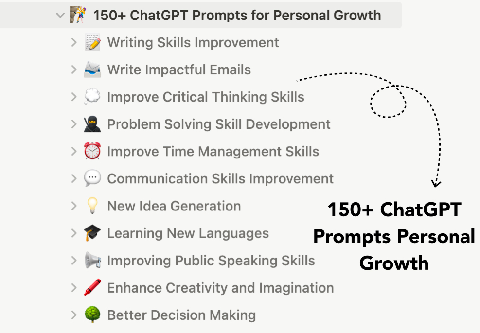 Anurag_Creates's tweet photo. I've prepared a Notion resource of 150+ ChatGPT prompts for Personal Growth.

It is FREE today.

But after 24 hours, it will cost $$$  

To get it,

1) Follow me (so that I can DM you)
2) Like 
3) Retweet 
4) Comment '😊'  

And I'll send it to you for FREE https://t.co/wbNwRM97Bk
