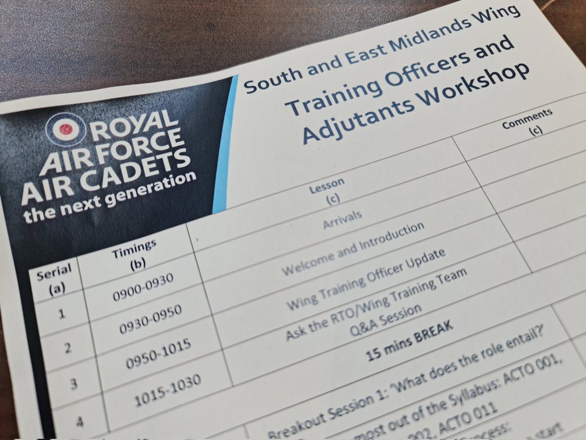 Adrian Jones (@jonesjohnadrian) on Twitter photo Out & about today observing the <a href="/SEMidsWgRAFAC/">South & East Midlands Wing Air Cadets</a> TrgO & Adj workshop, hosted by @SEMWTraining and his Trg & Dev Team. This is the first time this workshop has been delivered in #SEMWg and has facilitated some excellent conversation and questions from the attendees. Out & about today observing the <a href="/SEMidsWgRAFAC/">South & East Midlands Wing Air Cadets</a> TrgO & Adj workshop, hosted by @SEMWTraining and his Trg & Dev Team. This is the first time this workshop has been delivered in #SEMWg and has facilitated some excellent conversation and questions from the attendees.