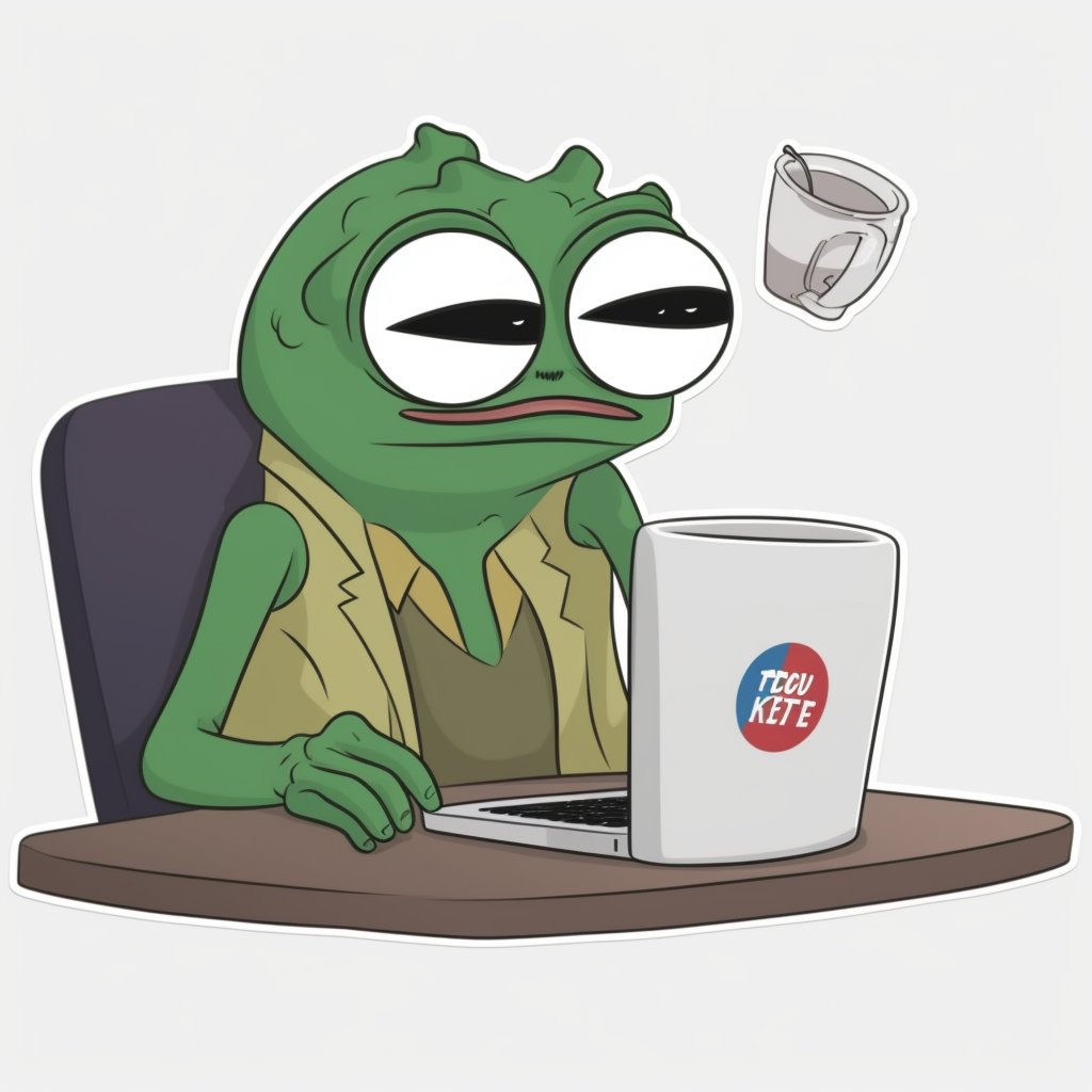 MindfulCreat's tweet photo. AI generated sticker PEPE https://t.co/aLYjZncsO9