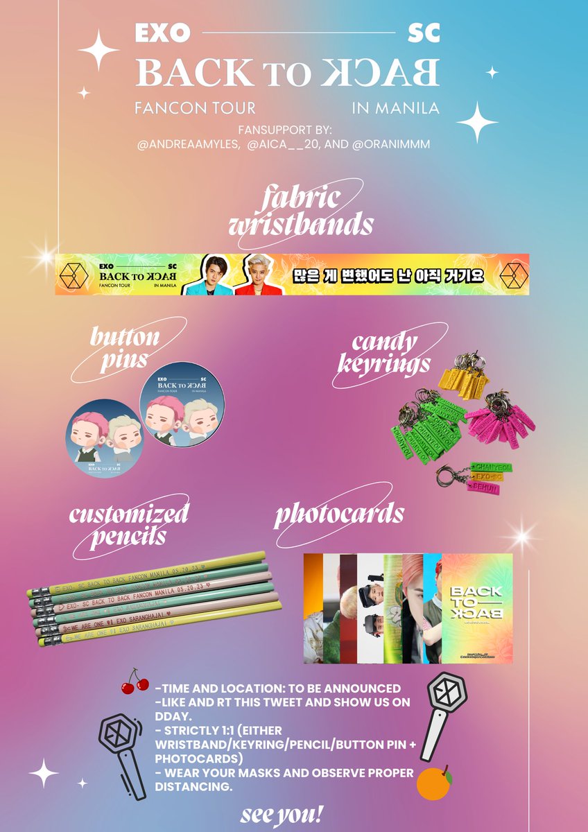 andreaamyles's tweet photo. EXO-SC FANCON IN MANILA FREEBIES

Annyeong EXO-L's. @aica__20, @oranimmm and I will be giving away these freebies on May 20th. 

Mechanics for claiming are in the pic 😉

time &amp; loc: tba 

#EXOSCinMNL #EXOSC_BACKTOBACK #EXOSC_BACKTOBACK_IN_MNL https://t.co/rSlPamSoy1