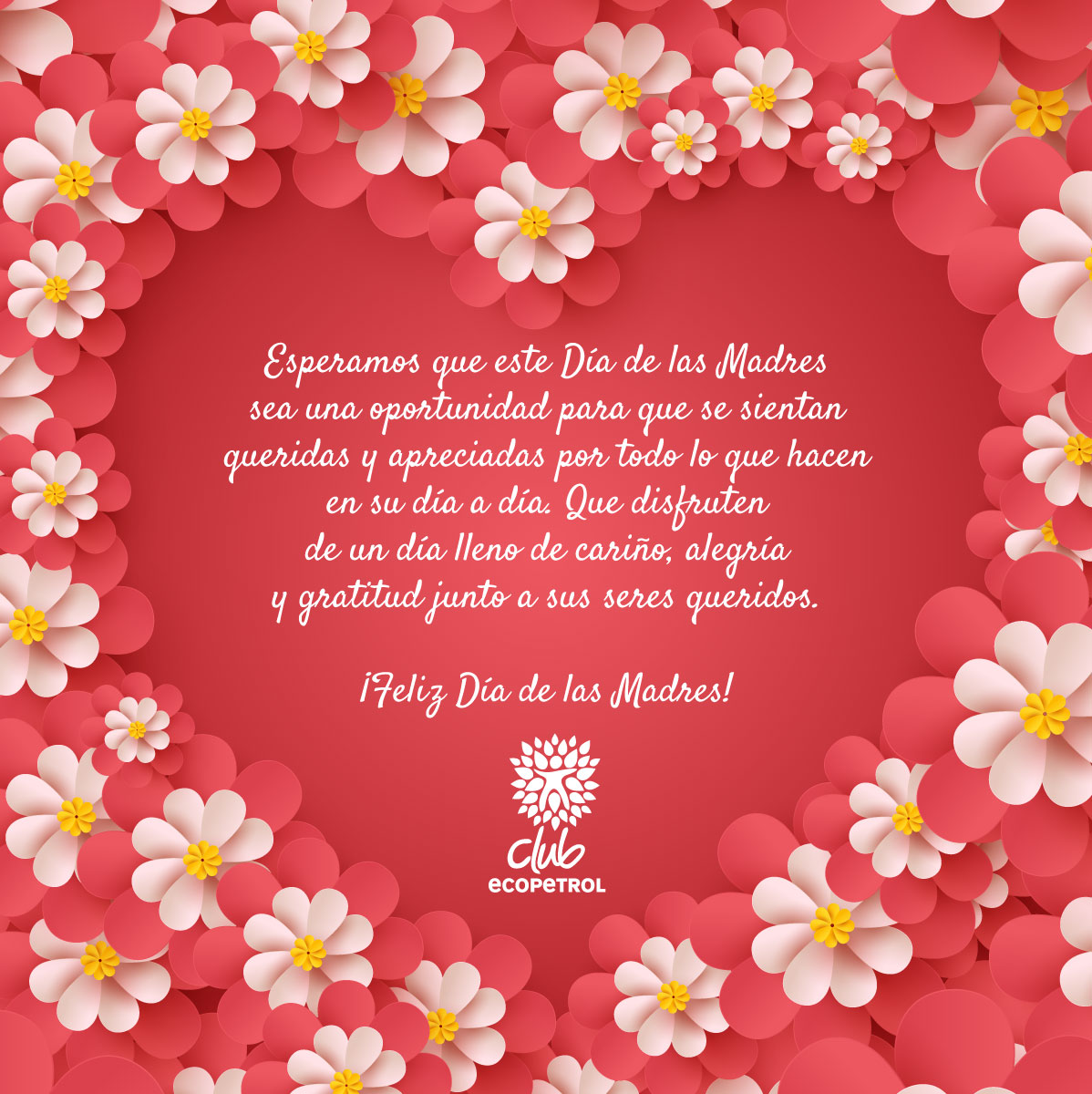 Clubecopetrol's tweet photo. ¡Feliz día de las madres! les desea el Club Ecopetrol https://t.co/Y8ix4bFXv4
