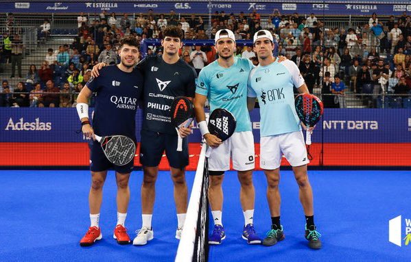 FBelasteguin's tweet photo. GRACIAS GRACIAS GRACIAS 
Ale/Juan/Arturo/Agustin
PARTIDAZO!!!!!!
Llevan al padel al siguiente nivel!
Disfrutaremos estos PARTIDAZOS y llenarán estadios durante muchos domingos más!
👏👏👏👏👏👏👏👏 https://t.co/3OCwJVaA17