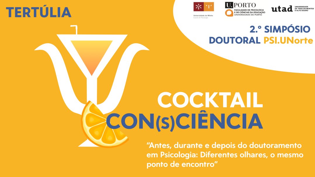LabNeuroscience's tweet photo. Começa hoje o Simpósio Doutoral de #Psicologia da #UNorte com a Tertúlia "Cocktail Con(s)Ciência"
⏲️20:30 - 23:00
📍Os Zés (Largo de Santiago 22, Centro Histórico de Braga)
👉Mais informações e programa do Simpósio:
https://t.co/IqzoXsYt9z https://t.co/8NCdtQclF1