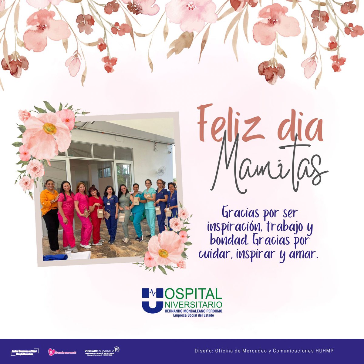 #FelizDiaDeLasMadres Gracias a todas las mamitas por ser inspiración, trabajo y bondad. Gracias por cuidar y amar verdaderamente. 

Gracias por trabajar con Corazón para Servir🏥♥️

#hospitalhumanizado
#salud