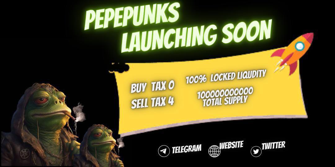 $PEPEPUNK is an all star deflationary memecoin powered by their ViSION-AI Dapp.
<a href="/PepePunksAI/">PepePunks AI</a>  presale is now live on <a href="/pinkecosystem/">PinkSale (Pink Ecosystem)</a> 

✅0% by tax 
✅Hyper Deflationary 
✅Ready AI Dapp
✅NFT Marketplace 

Buy now 👇

pinksale.finance/launchpad/0x55…

#pepe #pepepunk #meme
