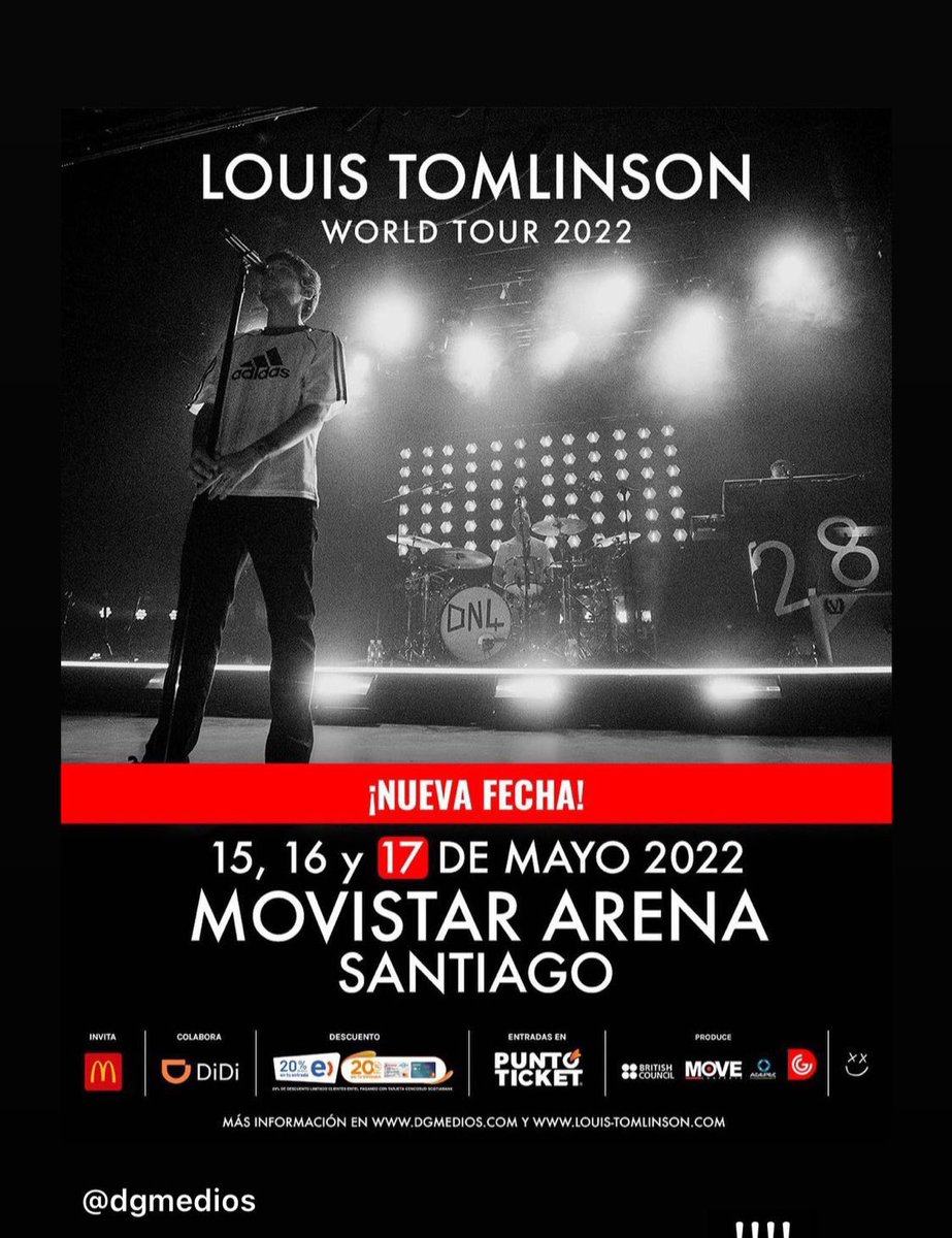 LT91Chile's tweet photo. Hace un año pasaban muchas cosas:

1. Louis había llegado a chile por vez 5 mil 
2. La Banda llegaba a chile 🫶🏻
3. Anunciaban una TERCERA fecha con 3 días de anticipación 

#LTWTSANTIAGO https://t.co/iAY1h0q8aJ