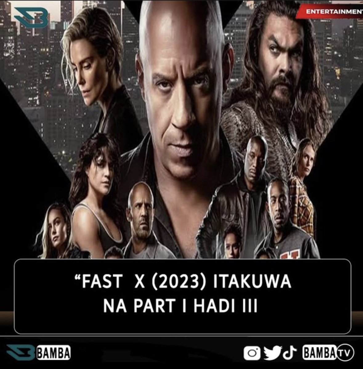SunShinetv__'s tweet photo. Mwigizaji van diesel amethibithsha kwamba filamu ya Fast x itakuwa (2023) itakuwa na sehemu tatu 1 hadi 3 . Filamu iyo itaachiwa Mei 19 mwaka huu ikiwa na sehemu ya kwanza 

#bambaupdates https://t.co/xebkEFdIKN