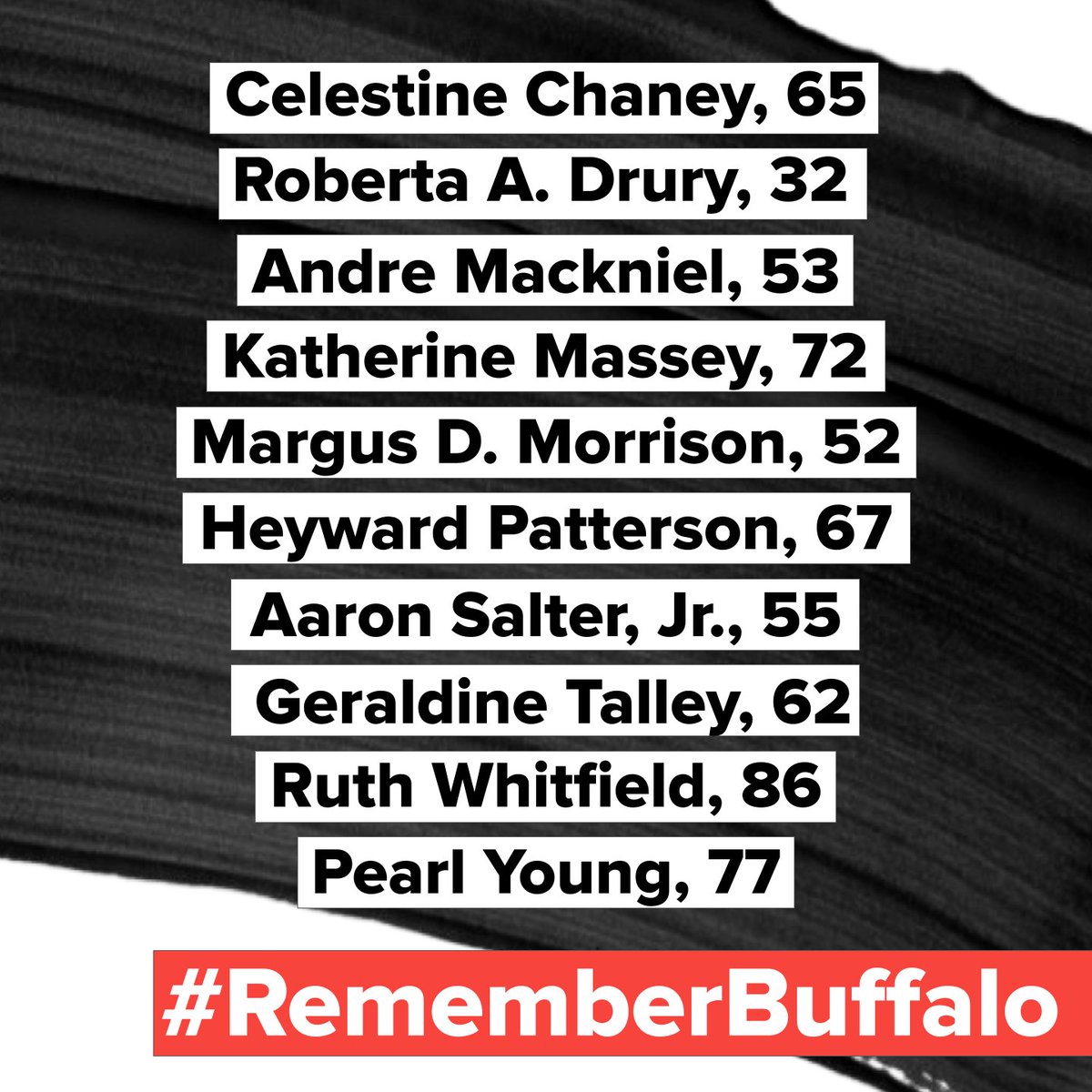 civilrightsorg's tweet photo. One year after the tragedy in Buffalo, families and community members are just beginning to grieve. We grieve with them.
And as we #RememberBuffalo today, we remain united against hate and white supremacy and will continue to say this loud and clear: Hate has no home here. https://t.co/S2mySeCNDA