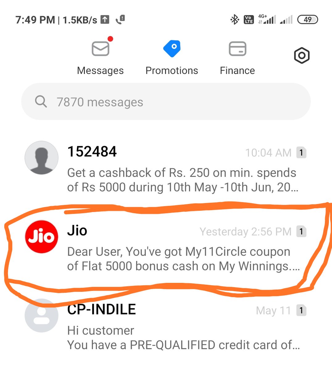 HarishShete98's tweet photo. @JioCare Hi, my DND was closed with comments couldn't trace any messages 

I received message from jio promoting my11Circle app. 

For other advertiser I'll, check with them but can you please check spam messages from jio to my number.

I hope jio can trace messages sent by jio itself https://t.co/BqaqsBCf3W