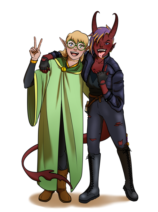 Eskalia's tweet photo. @EsportsIllus Also, Tieflings make such wonderful Wizards, Warlocks, Clerics, and BBEGs....  

Art by (PKNire, @tikitorchies, @ButturdApplem, and @lu_cio_H in that order) https://t.co/qFkfnHALW7