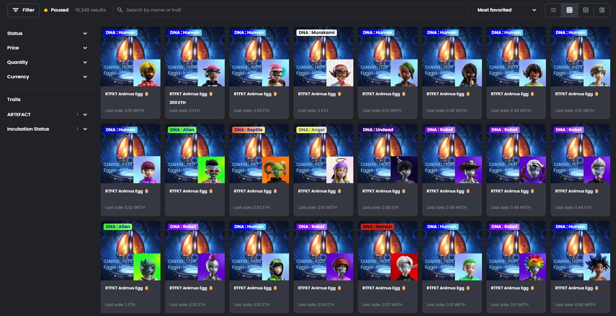 I was asked to create a tool that would show the parents of Animus Egg and I made it with the Chrome Extension. I don't know if the monsters that are born are related to DNA, though🤣
#Animus #CloneX <a href="/RTFKT/">RTFKT</a>