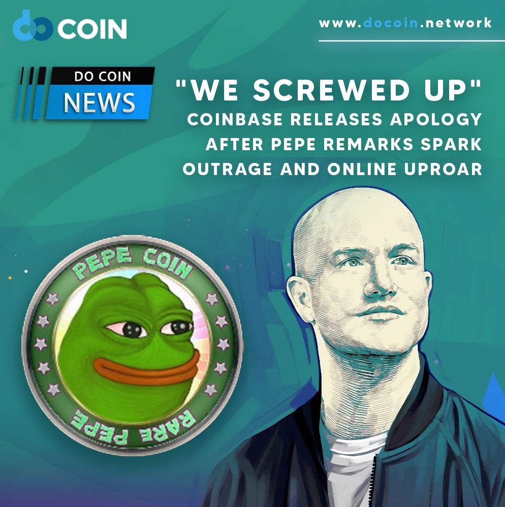 Docoinofficial's tweet photo. Amidst the trending hashtag #DeleteCoinbase and strong criticism from crypto influencers, Coinbase acknowledges and apologizes for the controversial characterization of Pepe the Frog in their newsletter.
#CoinbaseControversy #PepeCoin #CryptoCommunity https://t.co/xzyH56wVkq