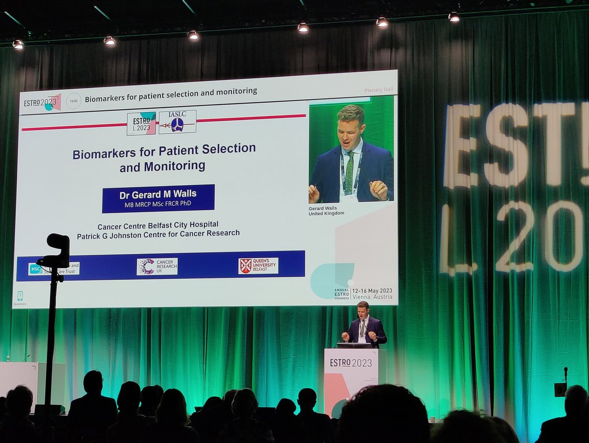 One of our registrars @gwalls89 making waves at @ESTRO_RT this year. 

This time discussing biomarkers for patient selection &monitoring. 

#teambehindthebeams 
#ESTRO2023