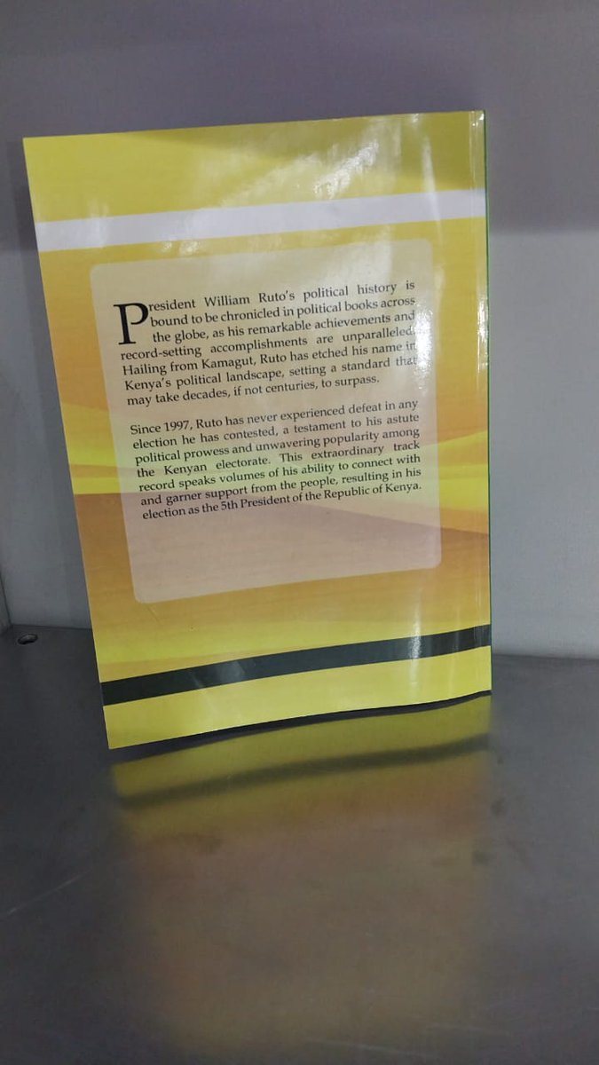 Dear H.E President <a href="/WilliamsRuto/">William Samoei Ruto, PhD</a>, I have completed writing a book about you and would be honored to share it with you. It would be a dream come true to have the opportunity to connect with you. Hoping this message catches your attention.