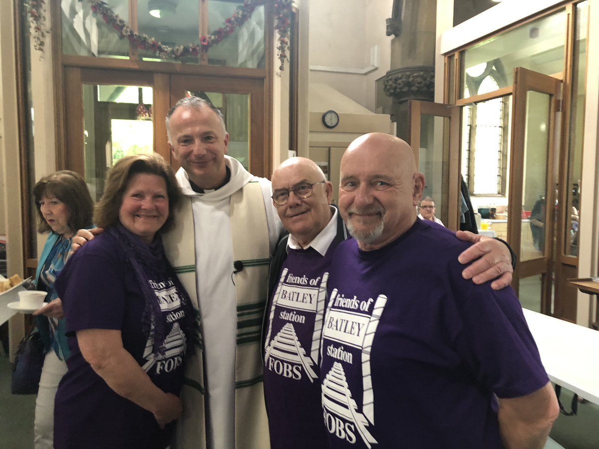 Lovely service <a href="/StThomasBatley/">Saint Thomas</a> as we <a href="/FOBS_Batley/">Friends of Batley Station (FOBS)</a> bade farewell to our fellow FOBSian &amp; wonderful friend <a href="/MarkUmpl/">Mark Umpleby 🏳️‍🌈🇪🇺🏳️‍⚧️</a> as he moves to his new parish.Thank you Mark! We will miss you! We gave him seeds from our station garden to plant in his new garden!🤗