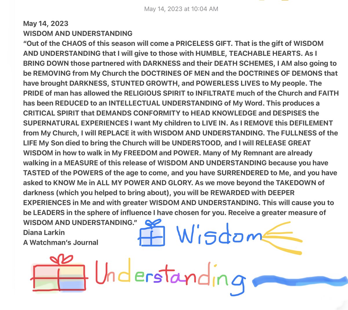 “WISDOM AND UNDERSTANDING”