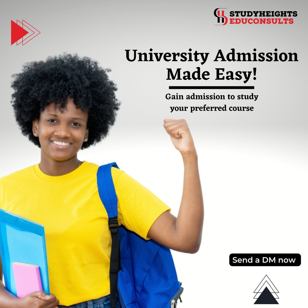 studyheights_ng's tweet photo. Are you seeking admission to study your preferred course? 

At Studyheights, we make university admission easy. With our partnership with reputable universities in Benin Republic, Togo and Ghana. 
You are good to go. 

Send us a DM today and let's get started. 

#studyheights https://t.co/M2XCMcmNVV
