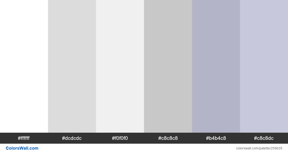 colorswall's tweet photo. Health doctor appointment admin healthcare #ffffff, #dcdcdc, #f0f0f0, #c8c8c8, #b4b4c8, #c8c8dc colors palette https://t.co/6PPzC82Xto https://t.co/I7Brc0ntjN