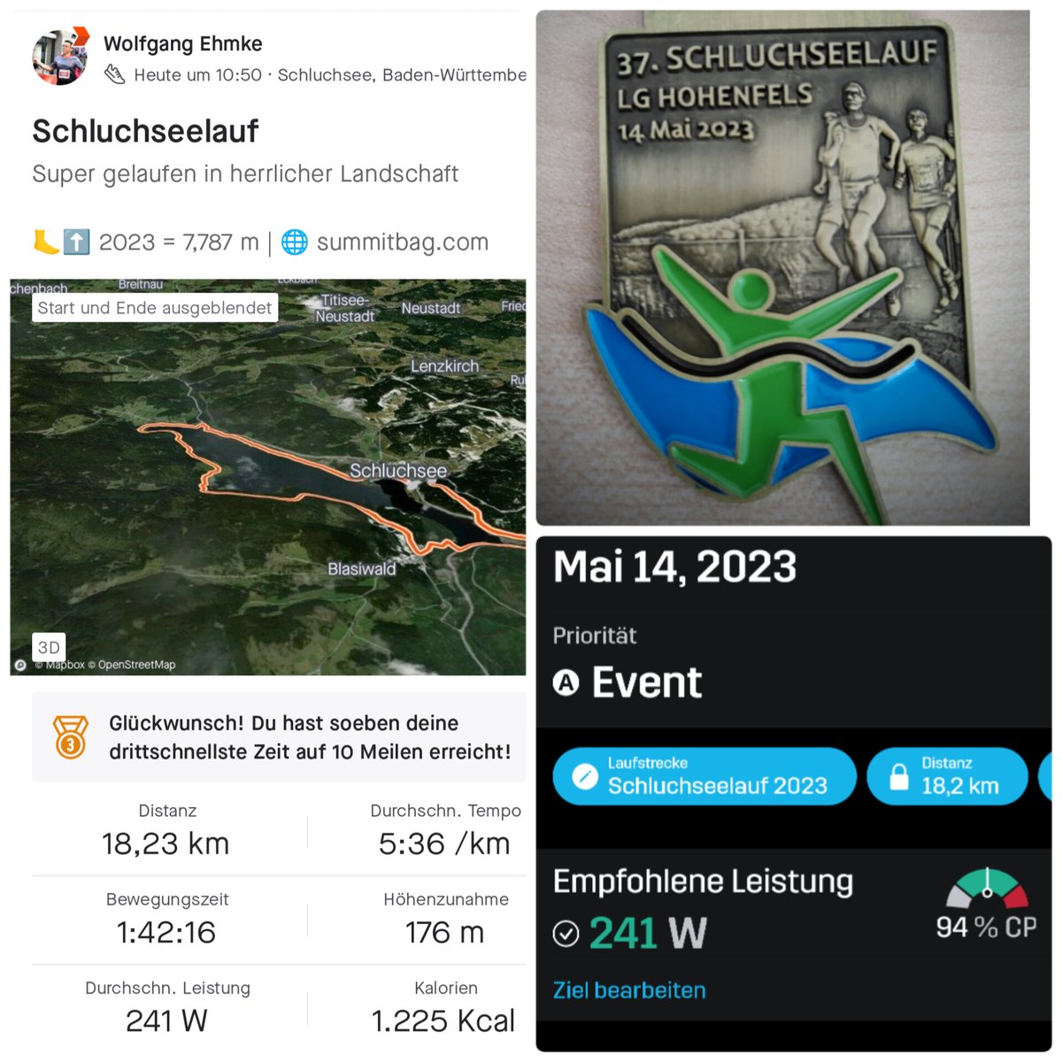 EhmkeWolf's tweet image. Schluchseelauf 2023😊
18km rund um den Schluchsee, alles perfekt gelaufen. Tolle Veranstaltung, bestens organisiert und das alles bei bestem Laufwetter. Und die Shirts sind nicht nur schön sondern auch schnell 😁 #nevernotrunning #twitterlauftreff