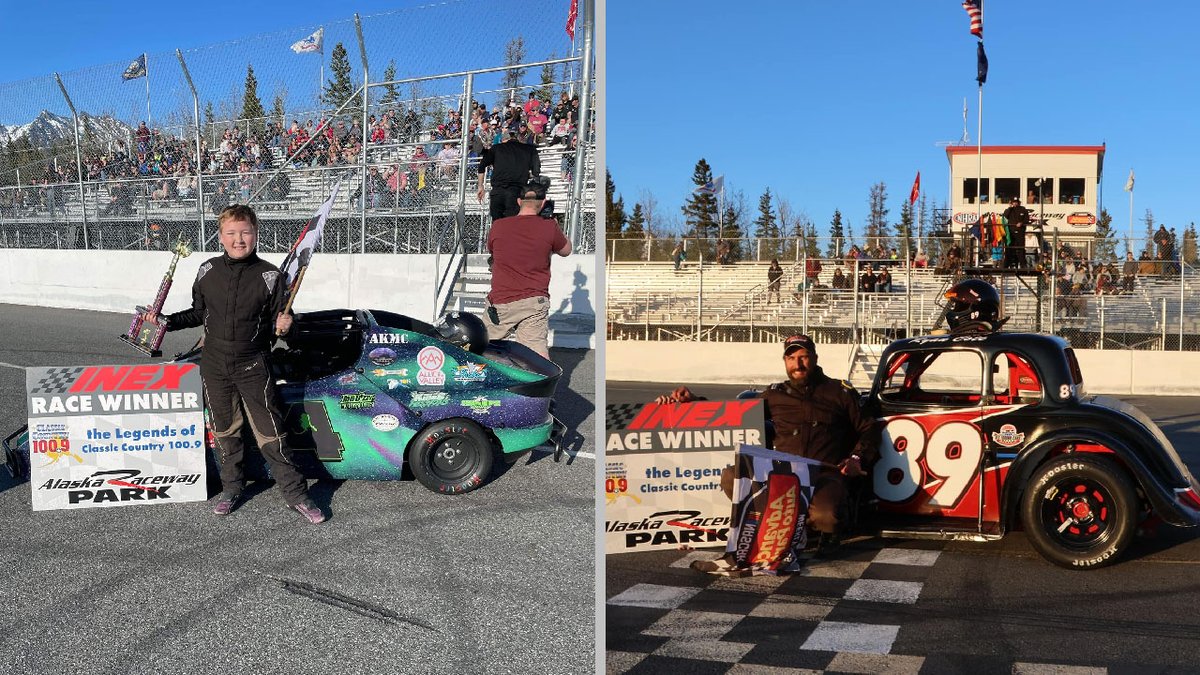 Season-opener winners at <a href="/AlaskaRaceway/">Alaska Raceway Park</a> (AK) yesterday were Wyatt Flowers and Ryan Cote. Congrats drivers! Full results on LN at legendsnation.com/2023/05/14/wya… #legendsnation #legends #bandoleros