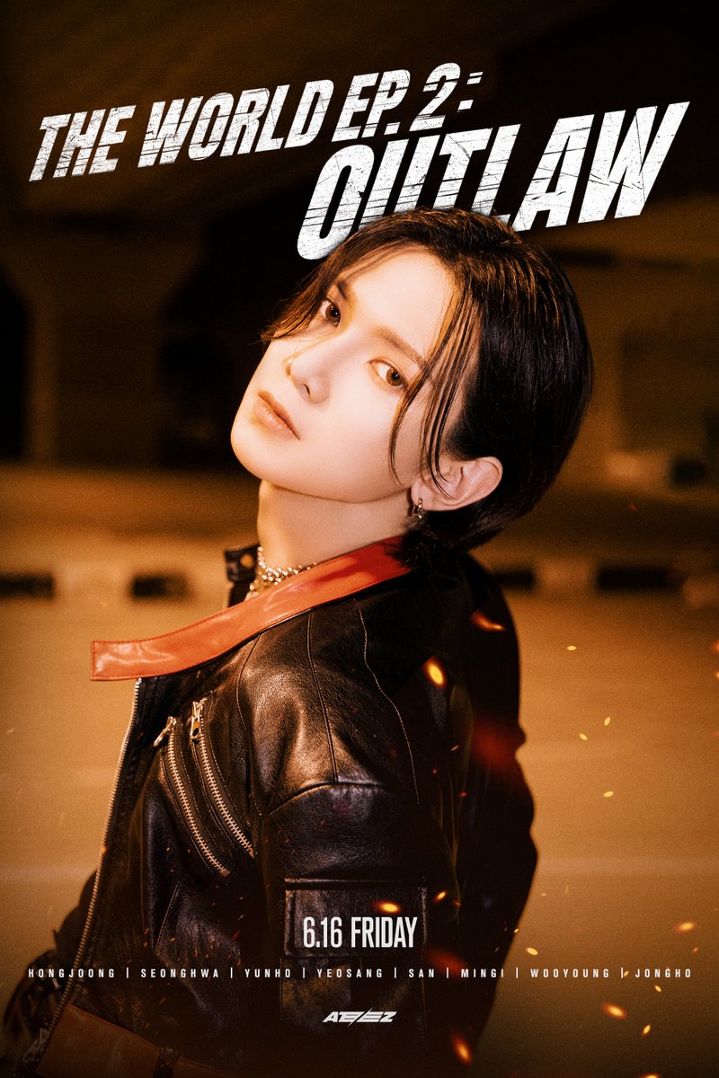 [📷] THE WORLD EP.2 : OUTLAW Character Poster ⠀ Welcome to THE OUTLAW ⠀ 2023. 06. 16 RELEASE ⠀ #OUTLAW #ATEEZ #에이티즈 #YEOSANG #여상