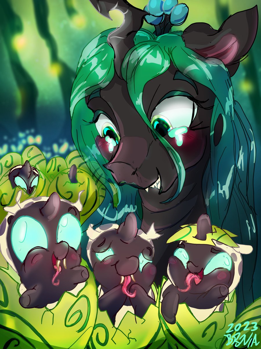 Mother's Bugs 🪲
#mlpart #mlp #mlpfim #queenchrysalis #changeling #pony #cuteart #MotherDay #cute