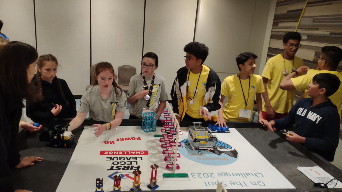 Today is the On the Spot Challenge! We are partnered with Team A’rturli from Kazakhstan and Team EnergiserZ from Ontario, Canada! Looking forward to competing today. Photos from Sat.
<a href="/gearsrobotics/">GEARS</a> <a href="/FIRSTweets/">FIRST</a> <a href="/firstlegoleague/">FIRST LEGO League</a>