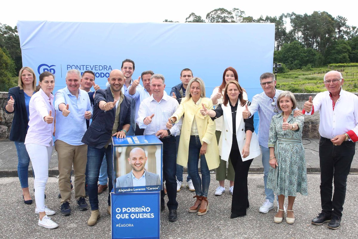 🔵 Arrancamos este domingo en Pontellas con moitísima forza e apoio dos veciños ao noso alcalde Alejandro @alcporrino e ao proxecto e equipazo do @ppdoporrino.