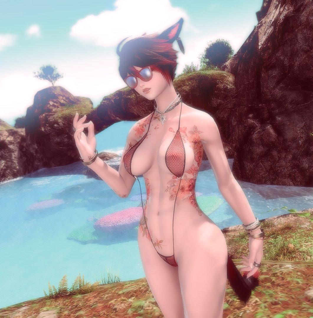 Dwadle4's tweet photo. Tropical Sunday

#GPOSERSNSFW  #ffxivlewd #ffxivnsfw #nsfw #miqote https://t.co/KflcPJKMkD