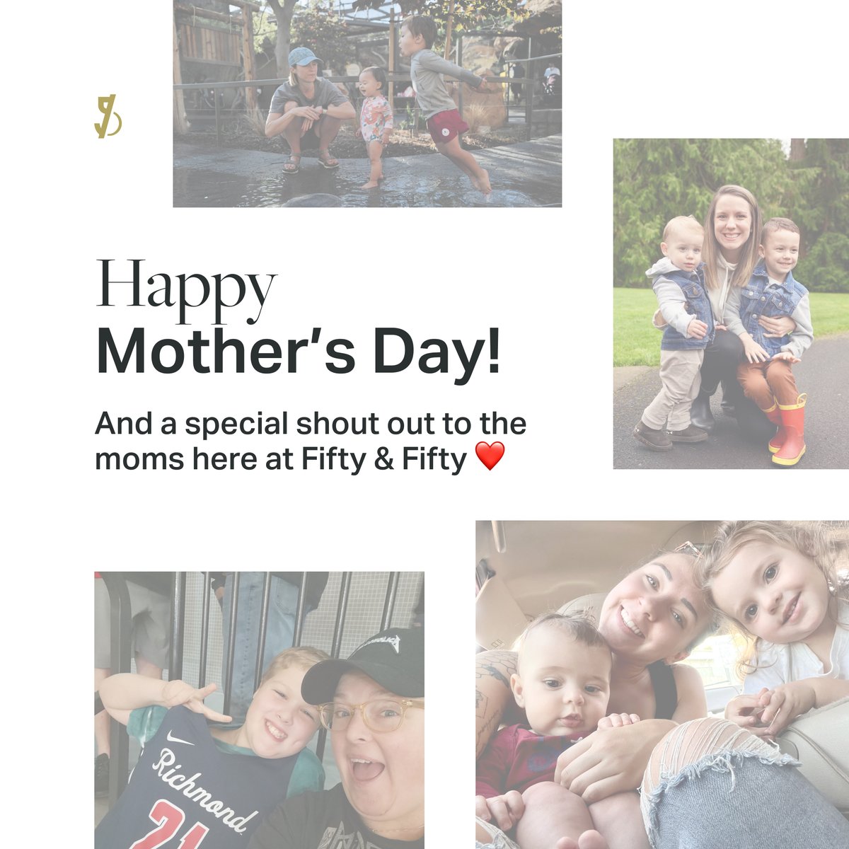 Happy Mother's Day! We love celebrating the moms of Fifty &amp; Fifty. ❤️

#MothersDay #workingmoms #digitalmarketing #nonprofitmarketing