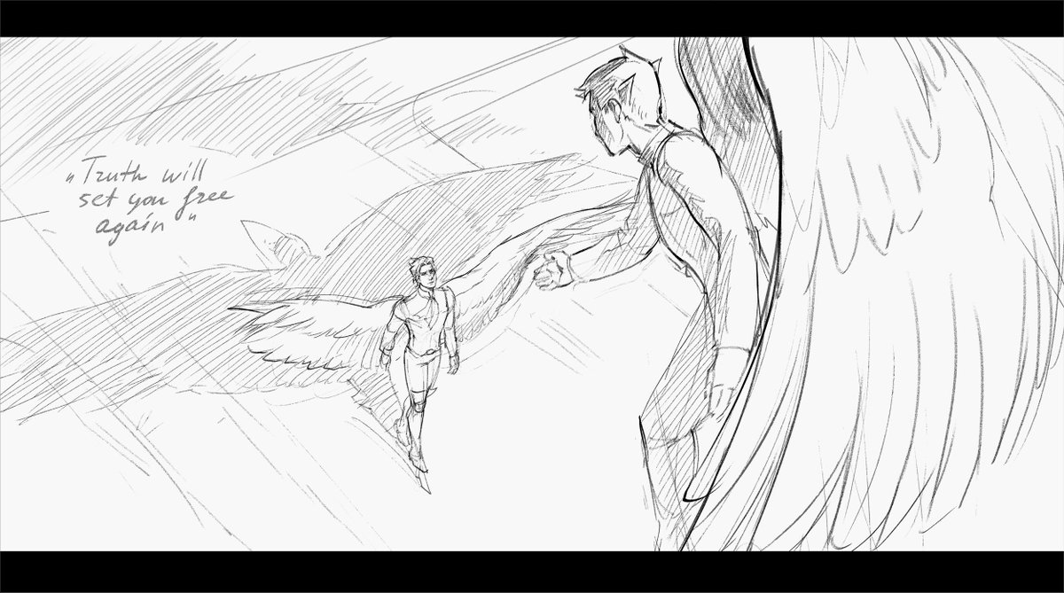 posting this rough composition sketch that I never did anything with (even though I liked it) so that twitter doesn't yeet my accout into the shadow realm due to inactivity, lol

#baroryuu #ryuubaro #tgaa