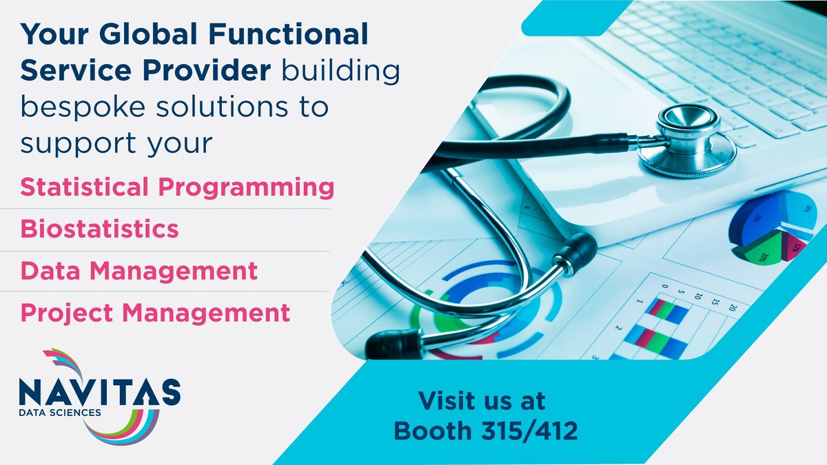 pharmasug's tweet image. #DidYouKnow that Navitas Data Sciences have supported their sponsors with submissions since 1993? They provide expert-driven #StatisticalProgramming, #Biostatistics, #DataManagement, and #ProjectManagement services. Visit the team at booth 315/412 to learn more! @pharmasug