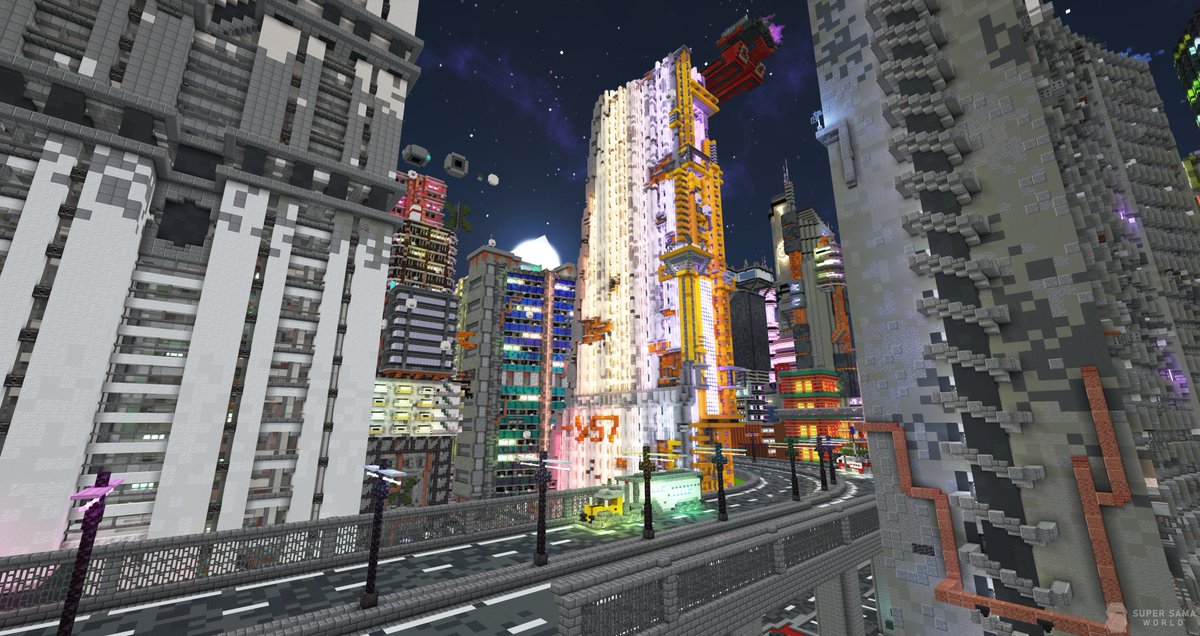 SuperSamaWorld's tweet photo. Le projet #Primarys, une ville #cyberpunk en l’An 2350 où les inégalités entre les riches et les pauvres se sont accentuées jusqu’à leur paroxysme, continue de progresser.
#Minecraft #MinecraftBuilds #MinecraftServer #SSW #supersamaworld https://t.co/MKXHXpGUwZ
