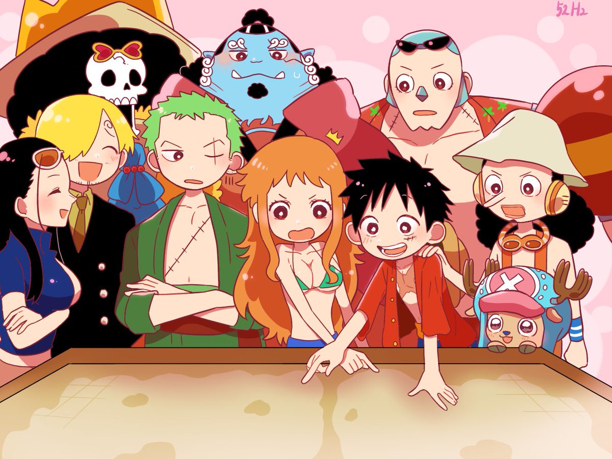 わいわい会議(適当海図)   #ワンピース #ONEPIECE #イラスト