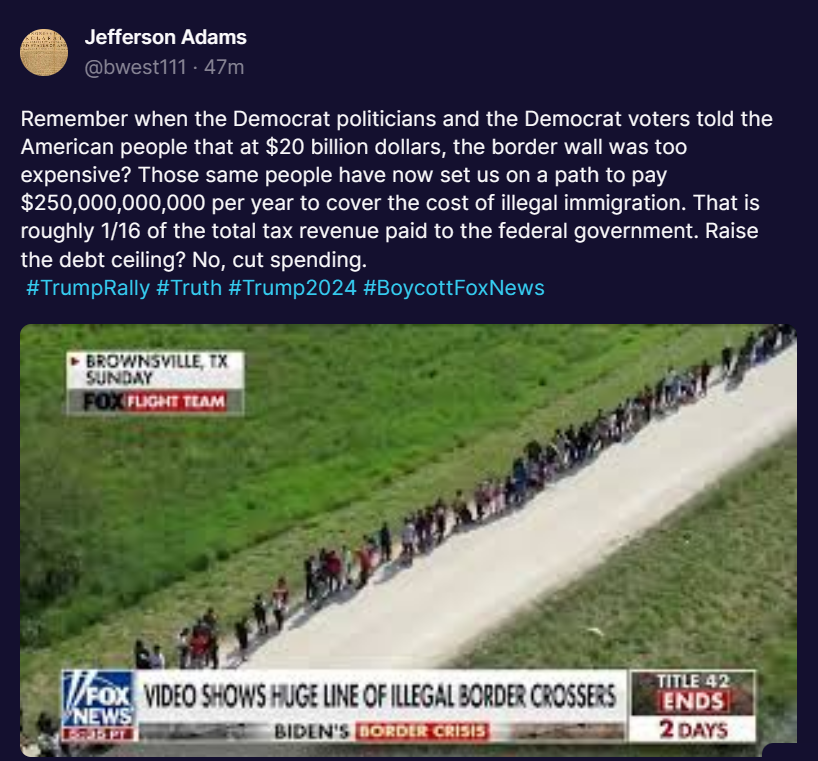 #BuildtheWall  #Border #BorderCrisis #BorderChaos #BorderSecurity #BidenBorderInvasion  #BidenIsDestroyingAmerica #BidenIsAFailure