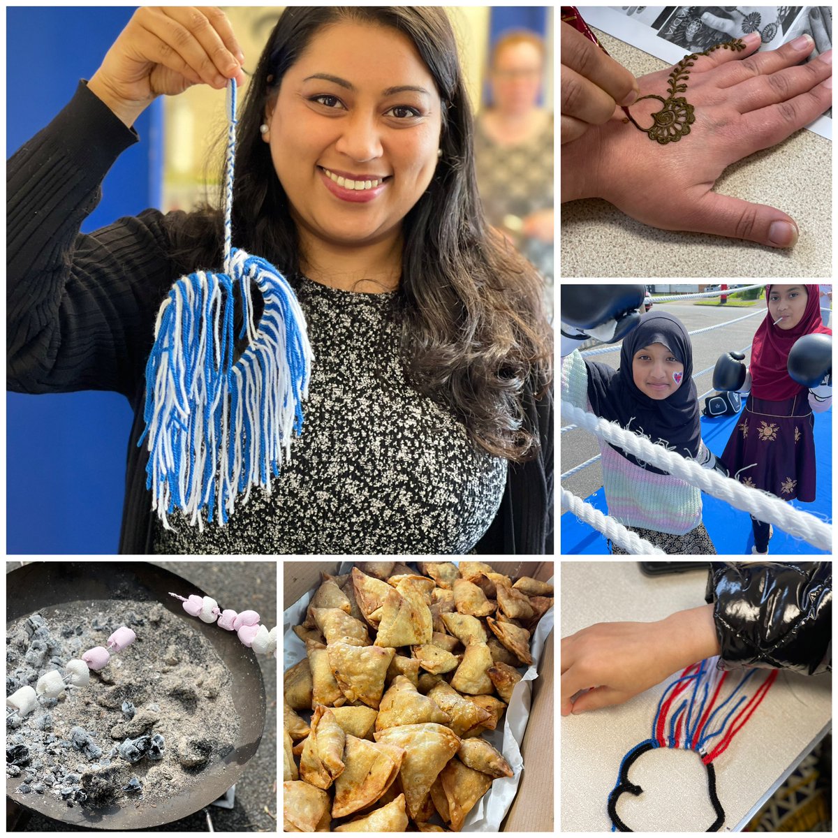 humanifybham's tweet photo. Humanify enjoyed a sunny afternoon of activity @St Gabriel’s Community Centre Weoley Castle. Crafts, mendhi, samosa, marshmallows and boxing! Thanks for inviting us to join in. https://t.co/awnrpfz0Uo