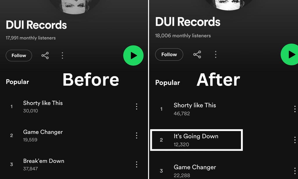 MrMusicMarketer's tweet photo. @Dimlewko Do u want,

50,000+ spotify plays at 150$

With proofs? https://t.co/7Bstg8G0WM