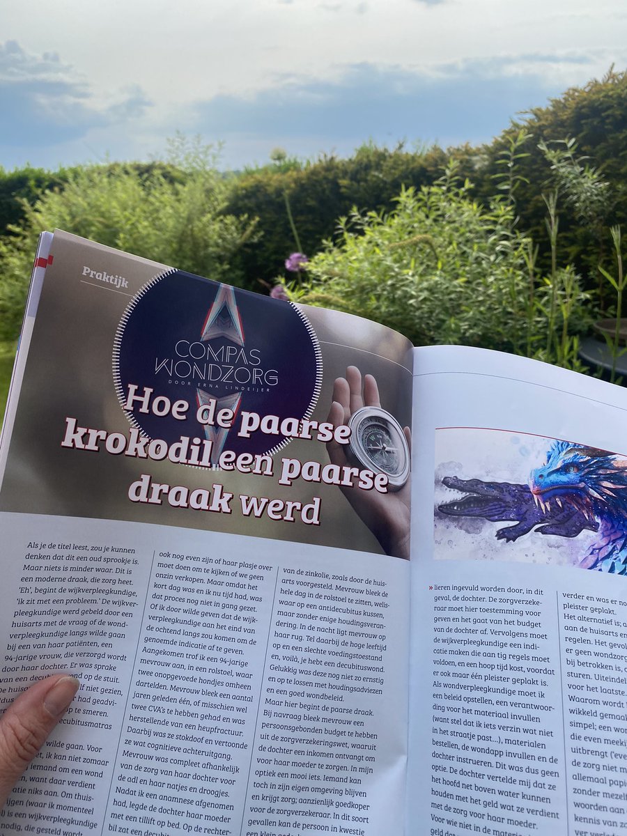 Even een momentje op vakliteratuur te lezen <a href="/novw/">wandemoviic</a> met wederom een herkenbaar artikel te lezen van @ErnaZelf hoe ingewikkeld en onmogelijk de zorg gemaakt wordt, terwijl het allemaal niet zooooo moeilijk hoeft te zijn. #wondzorg #paarsekrokodil