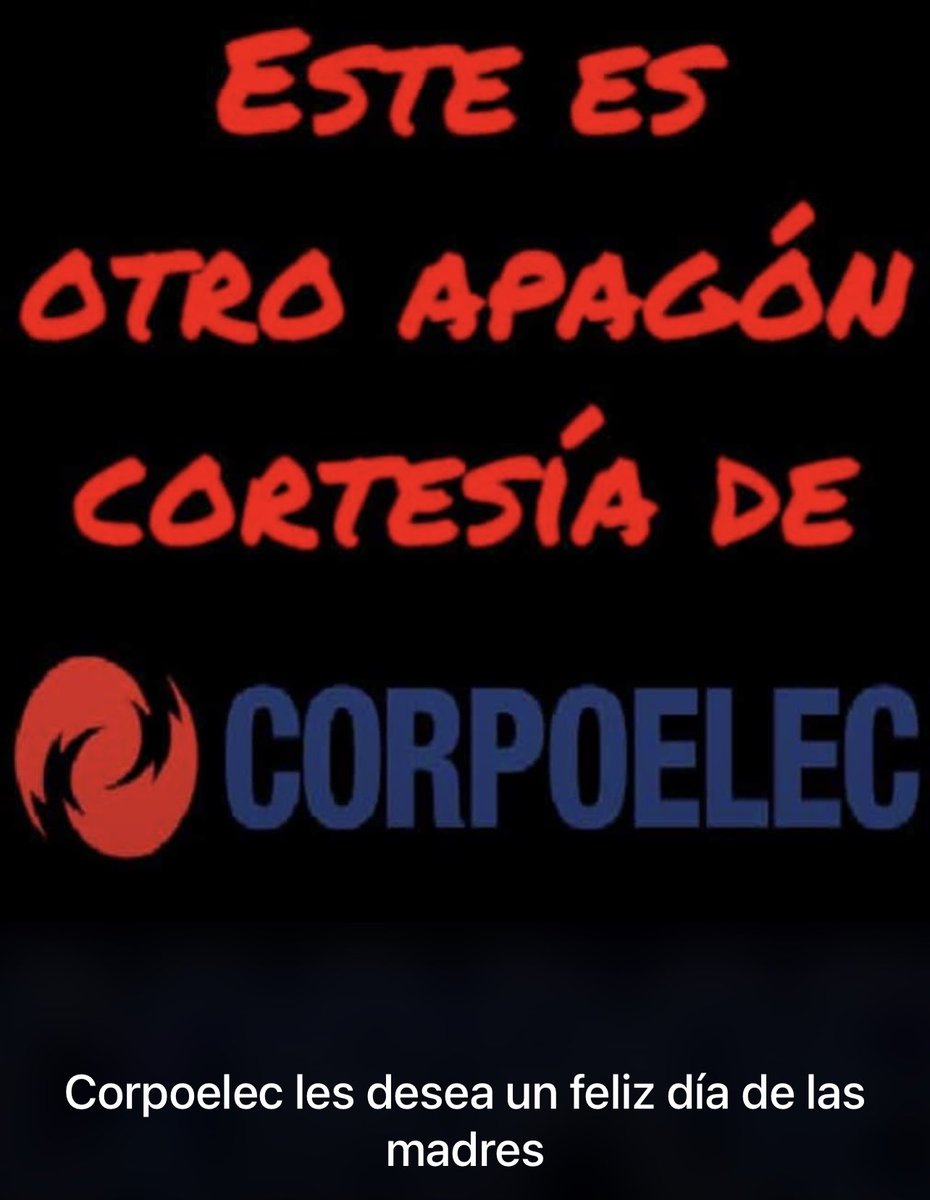 notitrigalvzla's tweet photo. SIN LUZ VALENCIA Gracias a @corpoelecInfo @rafaellacava10 FELIZ DÍA DE LAS MADRES #sinluz #valencia #carabobo https://t.co/kA3v6m2VYf